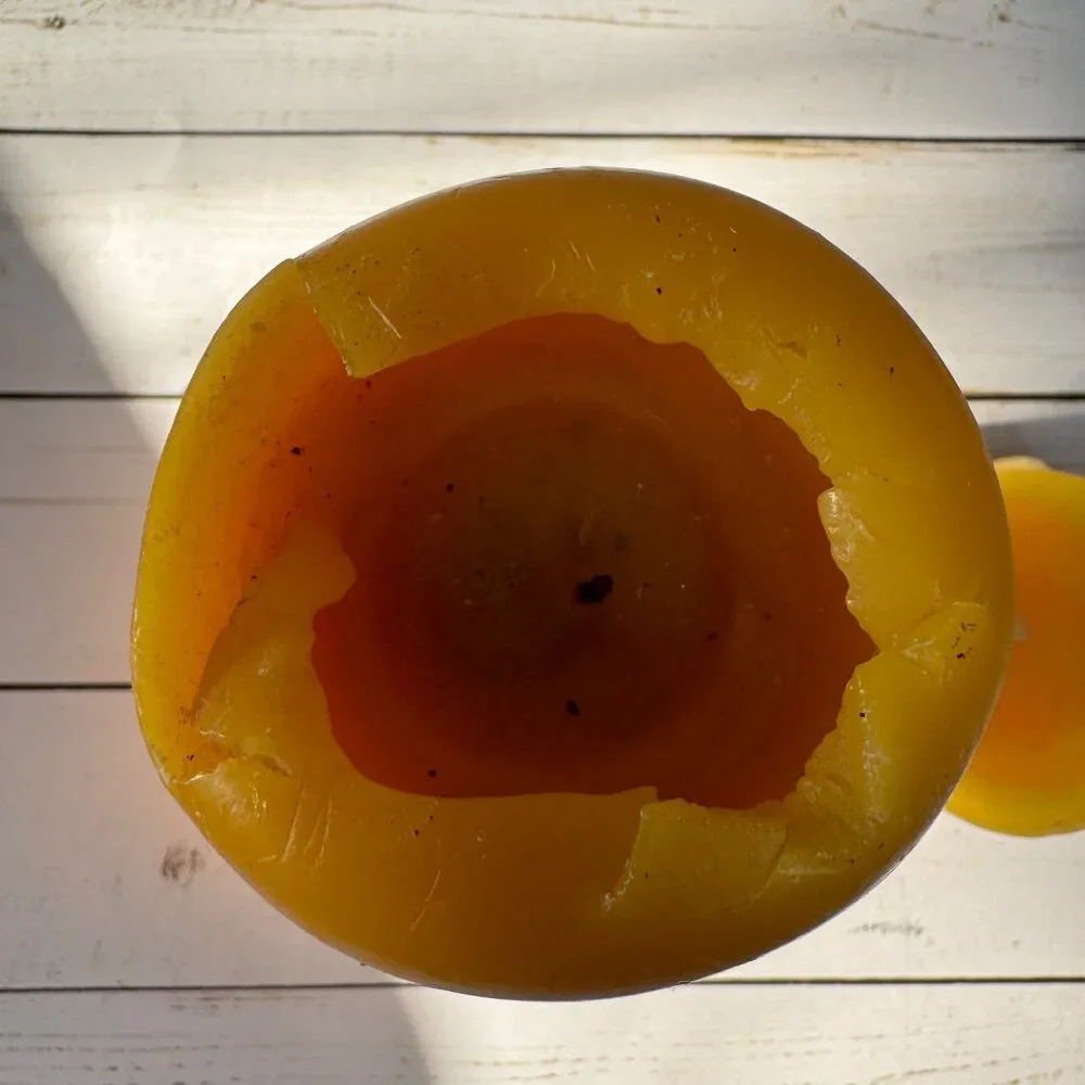 Set‎ Of 2 Yellow Pillar Candles 8